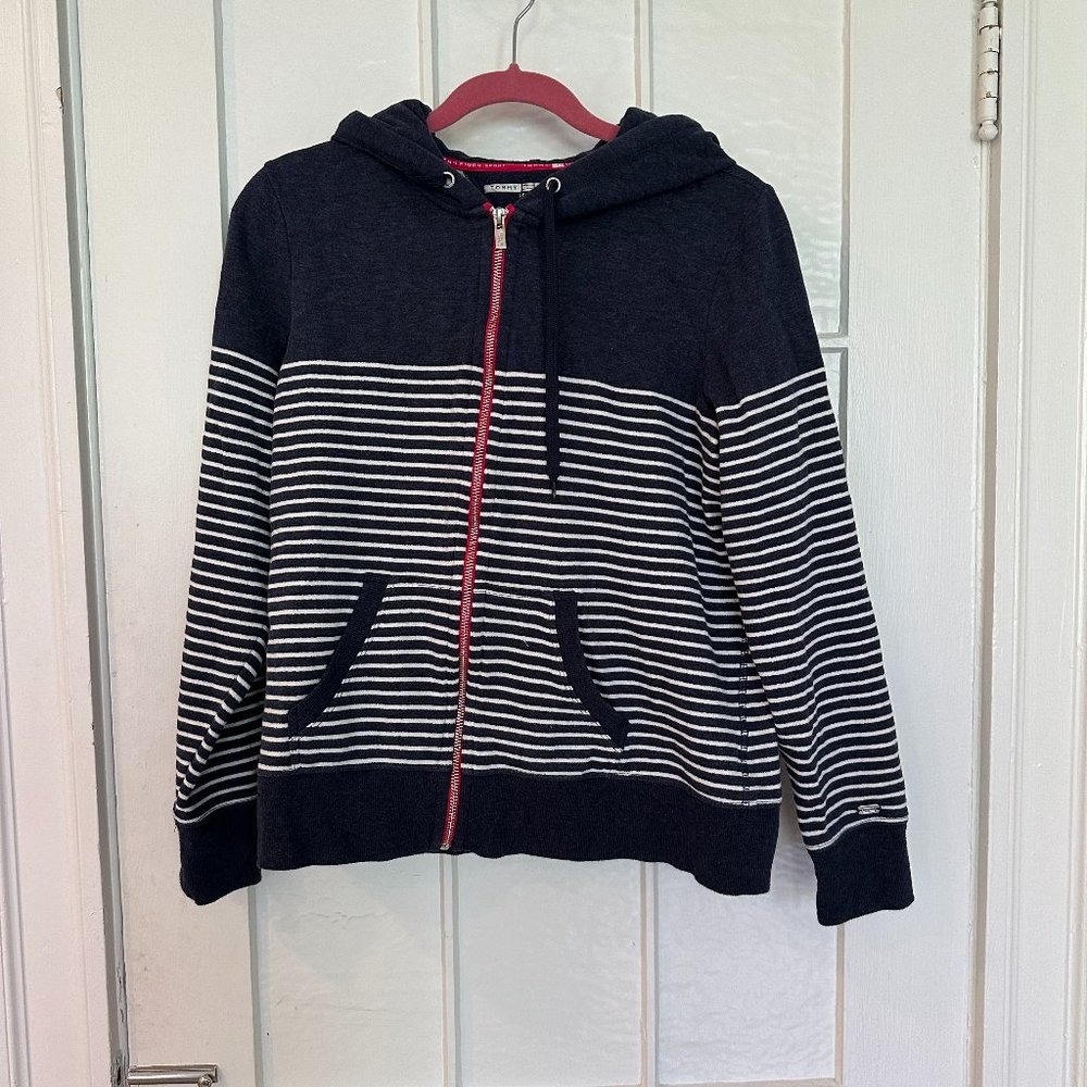 Tommy Hilfiger Sport Zip-up Hoodie - Navy & White - L